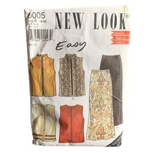 New Look Easy Sewing Pattern 6005 Size 10-22 Womens Vests & Skirt